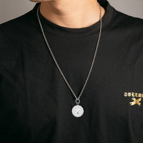12 Zodiac Signs Constellations Pendant Necklace For Women Men Birthday Gift Stainless Steel Jewelry Virgo Cancer Aries Gemini
