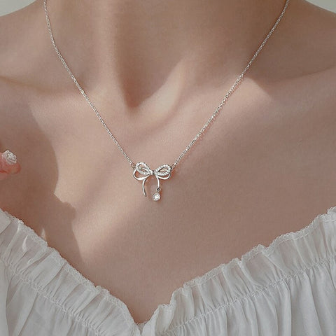 Vintage Double Sided Heart Pendant Necklace For Women Girl Clavicle Chain Choker New Fashion Trendy Jewelry Gift Party