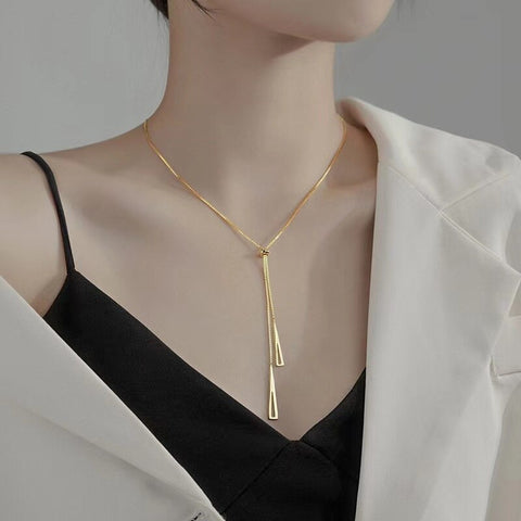 Vintage Double Sided Heart Pendant Necklace For Women Girl Clavicle Chain Choker New Fashion Trendy Jewelry Gift Party