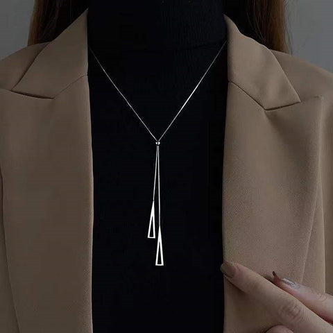 Vintage Double Sided Heart Pendant Necklace For Women Girl Clavicle Chain Choker New Fashion Trendy Jewelry Gift Party