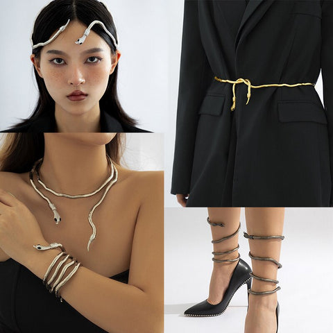 CANPEL Trendy Jewelry Snake Necklace Hot Selling Personality Design Soft Metal Necklace For Women Party Gift