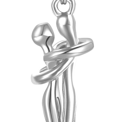 Charm Couple Hugging Pendant Necklace Lovers Together Forever Metal Plating Love Style Necklace Jewelry Gift for Wife Girls Mum