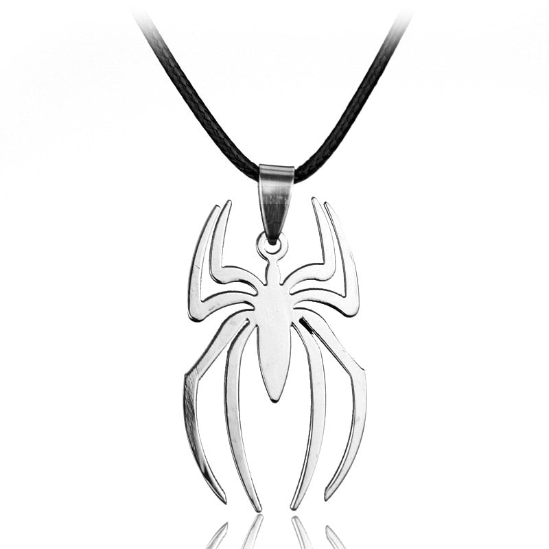 Cosplay Fashion Spider Halloween Pendants Round Cross Chain Short Long Mens Womens Silver Color Necklace Jewelry Gift