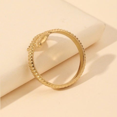 Daicy Hot Sale High Quality Beautiful Opening Adjustable Size Pvd Gold Plated Stainless Steel Woman Snake Ring