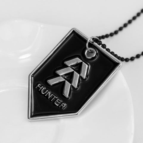 FPS Game Destiny 2 Necklace Black Titan Hunter Figure The Same Pendant Choker Game Fans Cosplay Gift Jewelry For Women Men
