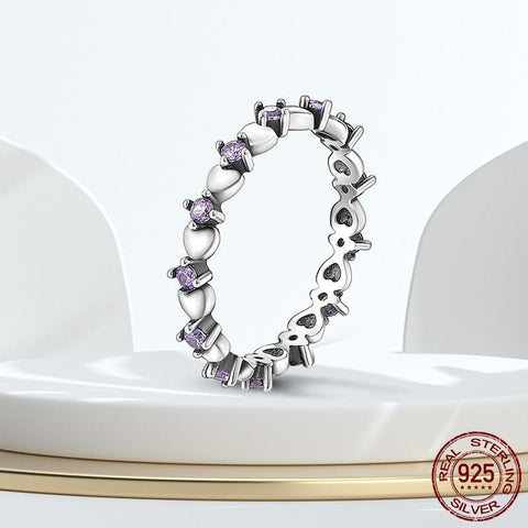 Hot Sale 925 Silver Stackable infinite Heart Daisy Flower Ring For Women Original Silver 925 Rings Brand Jewelry Gift