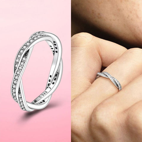 Hot Sale 925 Silver Stackable infinite Heart Daisy Flower Ring For Women Original Silver 925 Rings Brand Jewelry Gift