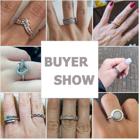 Hot Sale 925 Silver Stackable infinite Heart Daisy Flower Ring For Women Original Silver 925 Rings Brand Jewelry Gift