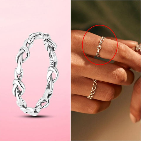 Hot Sale 925 Silver Stackable infinite Heart Daisy Flower Ring For Women Original Silver 925 Rings Brand Jewelry Gift