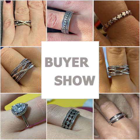 Hot Sale 925 Silver Stackable infinite Heart Daisy Flower Ring For Women Original Silver 925 Rings Brand Jewelry Gift