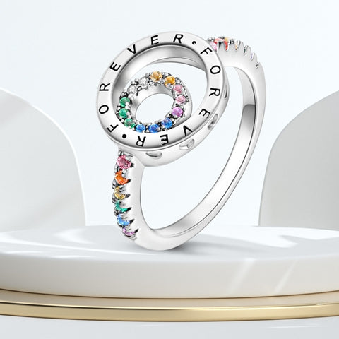 Hot Sale 925 Silver Stackable infinite Heart Daisy Flower Ring For Women Original Silver 925 Rings Brand Jewelry Gift