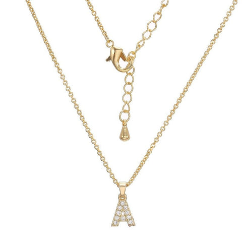 Initial Letters Necklace for Women Stainless Steel 26 A-Z Pendant Shiny Chain Necklaces Hip Hop Men Jewelry