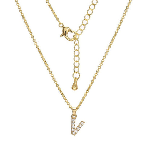 Initial Letters Necklace for Women Stainless Steel 26 A-Z Pendant Shiny Chain Necklaces Hip Hop Men Jewelry