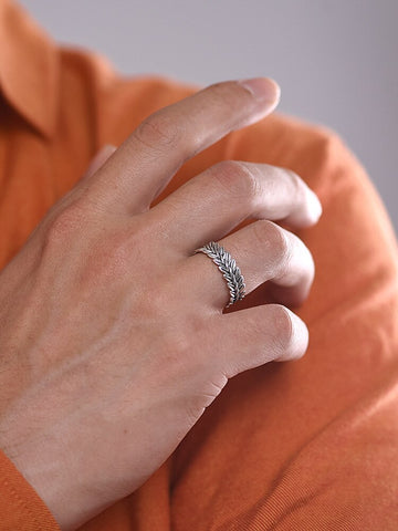 NY New Wheat Ear Ring Men's and Women's Fashion Temperament Retro Open Ring Premium Ornaments