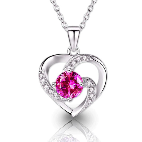 New Fashion Collarbone Chain 925 Silver-Plated Love Pendant Jewelry