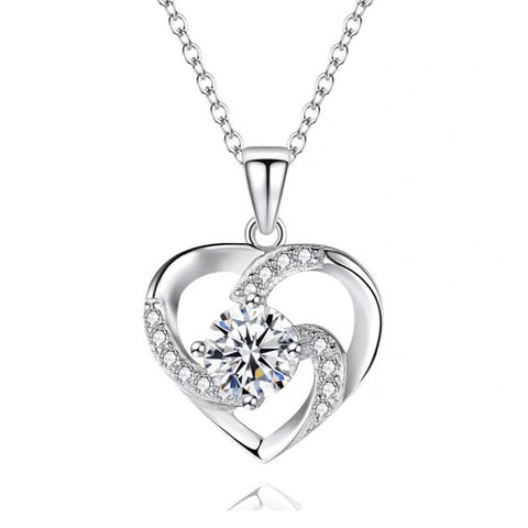 New Fashion Collarbone Chain 925 Silver-Plated Love Pendant Jewelry