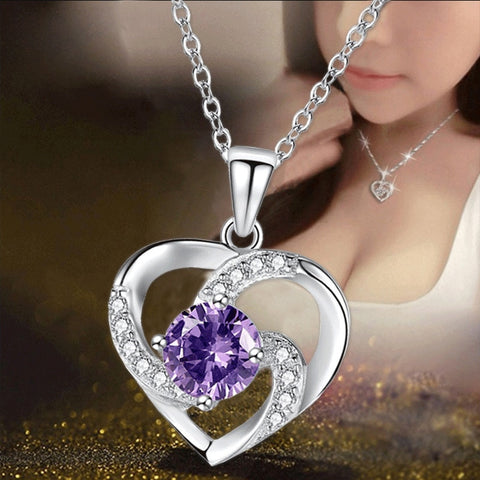 New Fashion Collarbone Chain 925 Silver-Plated Love Pendant Jewelry