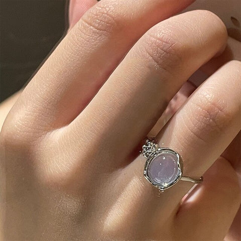 Protein Pink Shaped Adjustable Ring Design Korean Fashion Jewelry Party Women Gift Luxury Rings Jewelry Accessories Wholesale
