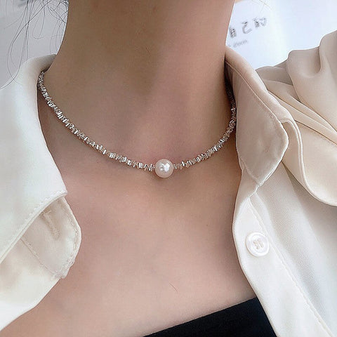 Silver Color Cute Animal Balloon Dog Necklace Creative Pendant Sparkling Clavicle Chain Necklace Ladies Girl Gift Fine Jewelry