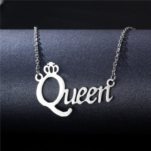 Stainless steel name necklace female zodiac necklace personality letters clavicle chain