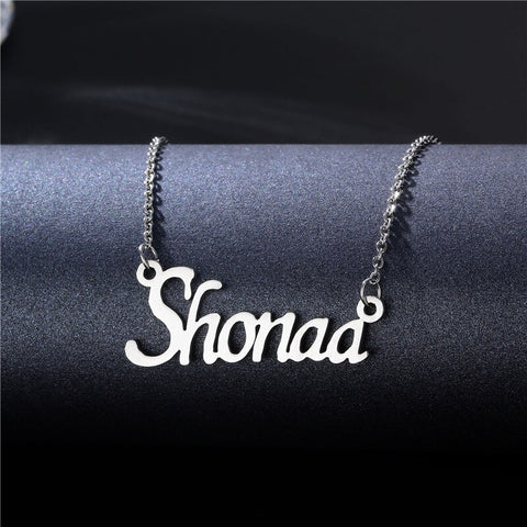 Stainless steel name necklace female zodiac necklace personality letters clavicle chain
