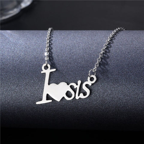 Stainless steel name necklace female zodiac necklace personality letters clavicle chain