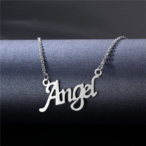 Stainless steel name necklace female zodiac necklace personality letters clavicle chain
