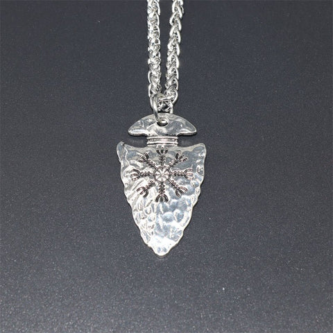 Vintage Viking Warrior Shield Axe Pendant Necklace for Men Slavic Compass Pendant Necklace Punk Rock Party Jewelry